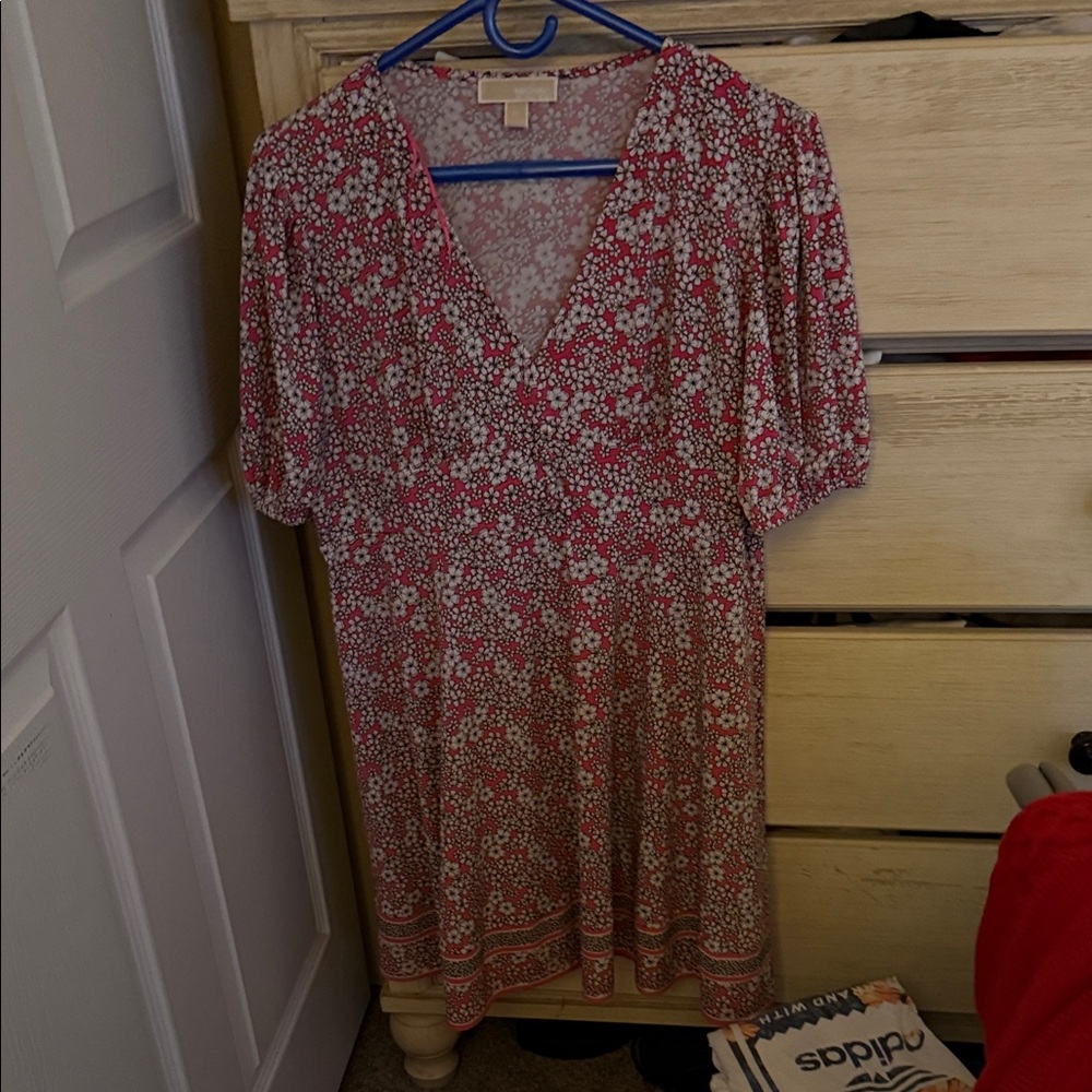 Michael Kors Pink and White Floral Dress